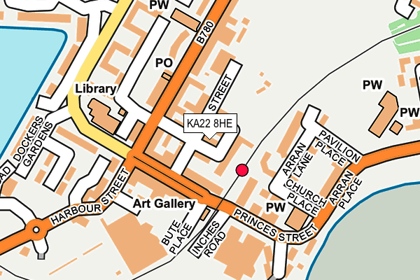 KA22 8HE map - OS OpenMap – Local (Ordnance Survey)