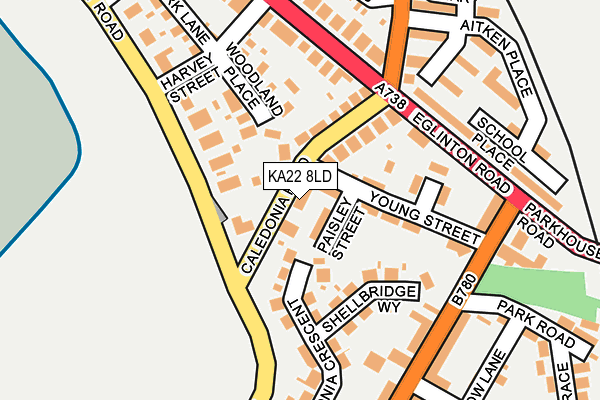 KA22 8LD map - OS OpenMap – Local (Ordnance Survey)