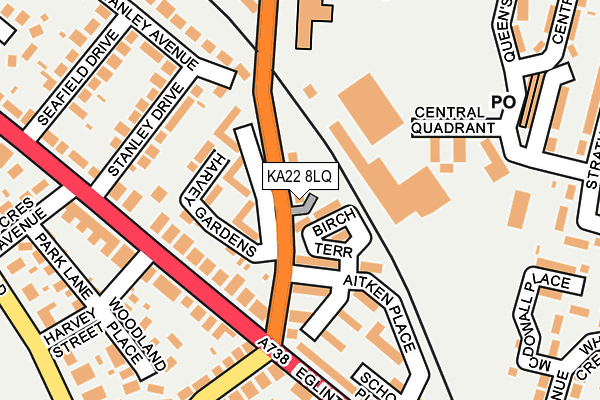 KA22 8LQ map - OS OpenMap – Local (Ordnance Survey)