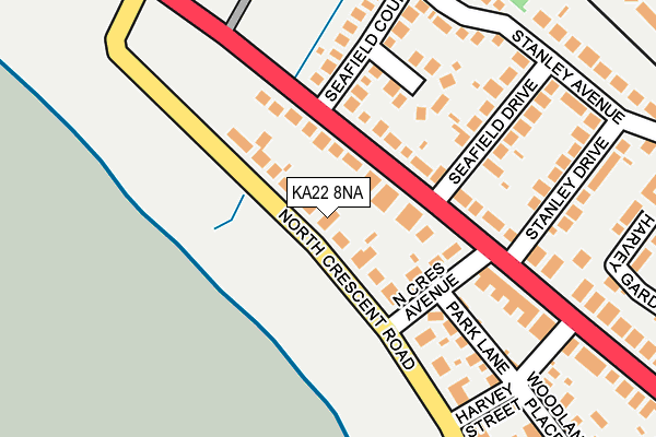 KA22 8NA map - OS OpenMap – Local (Ordnance Survey)