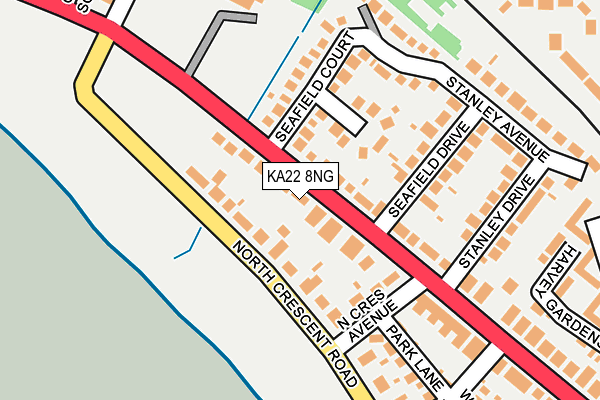 KA22 8NG map - OS OpenMap – Local (Ordnance Survey)