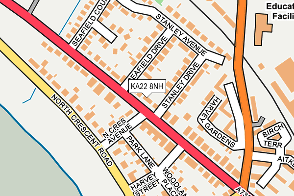KA22 8NH map - OS OpenMap – Local (Ordnance Survey)