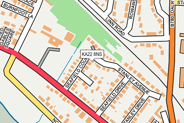 KA22 8NS map - OS OpenMap – Local (Ordnance Survey)