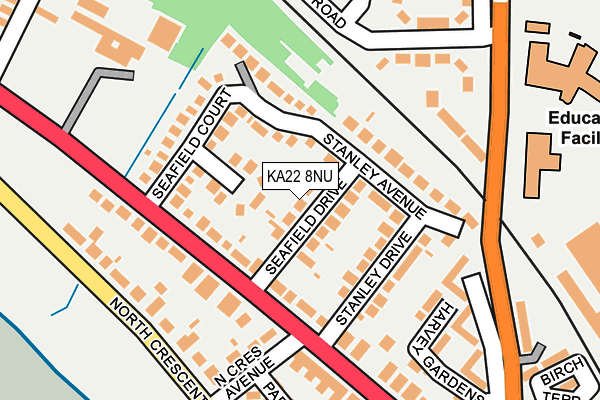KA22 8NU map - OS OpenMap – Local (Ordnance Survey)
