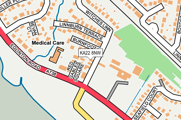 KA22 8NW map - OS OpenMap – Local (Ordnance Survey)