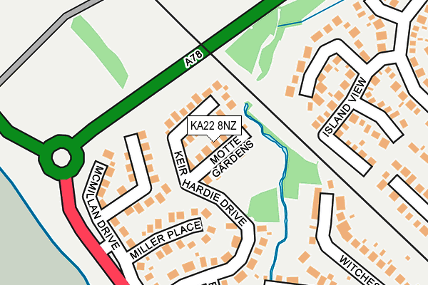 KA22 8NZ map - OS OpenMap – Local (Ordnance Survey)