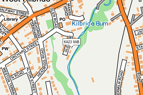 KA23 9AB map - OS OpenMap – Local (Ordnance Survey)