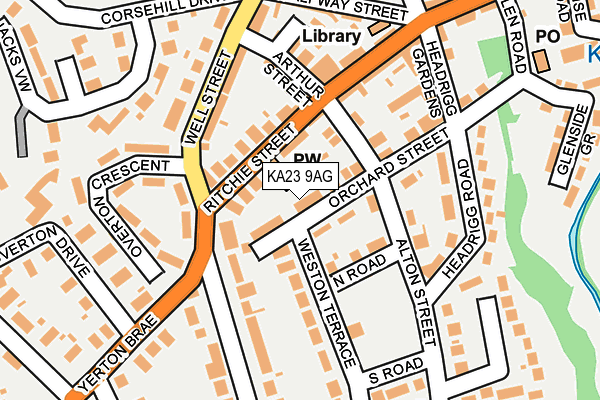 KA23 9AG map - OS OpenMap – Local (Ordnance Survey)