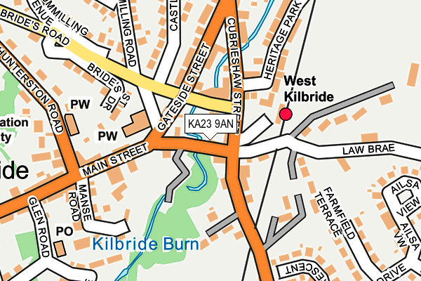 KA23 9AN map - OS OpenMap – Local (Ordnance Survey)