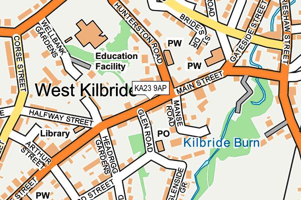 KA23 9AP map - OS OpenMap – Local (Ordnance Survey)