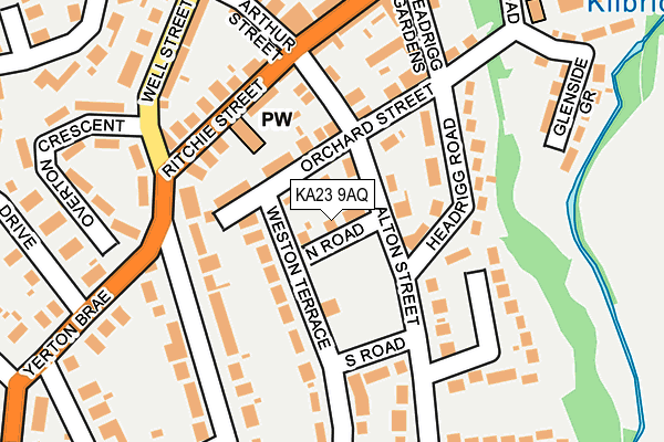 KA23 9AQ map - OS OpenMap – Local (Ordnance Survey)