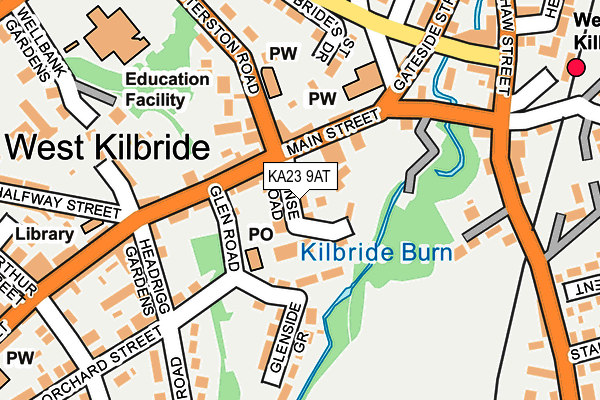 KA23 9AT map - OS OpenMap – Local (Ordnance Survey)