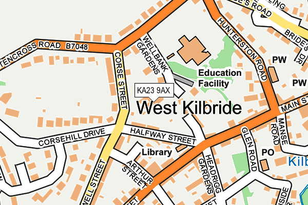 KA23 9AX map - OS OpenMap – Local (Ordnance Survey)