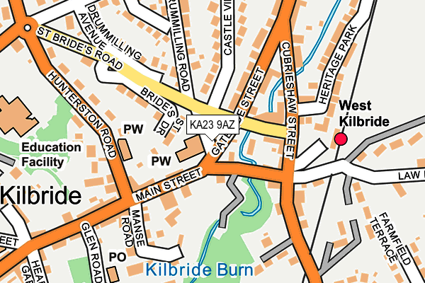 KA23 9AZ map - OS OpenMap – Local (Ordnance Survey)