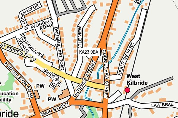 KA23 9BA map - OS OpenMap – Local (Ordnance Survey)