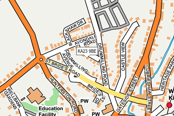 KA23 9BE map - OS OpenMap – Local (Ordnance Survey)