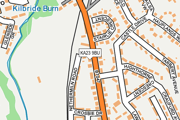 KA23 9BU map - OS OpenMap – Local (Ordnance Survey)