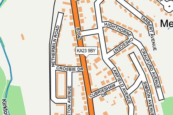 KA23 9BY map - OS OpenMap – Local (Ordnance Survey)