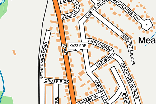 KA23 9DE map - OS OpenMap – Local (Ordnance Survey)