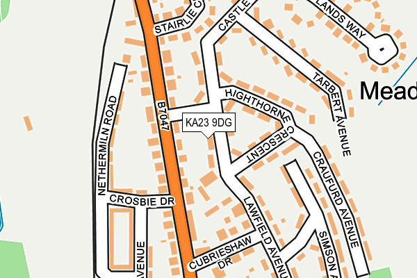 KA23 9DG map - OS OpenMap – Local (Ordnance Survey)