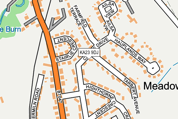 KA23 9DJ map - OS OpenMap – Local (Ordnance Survey)