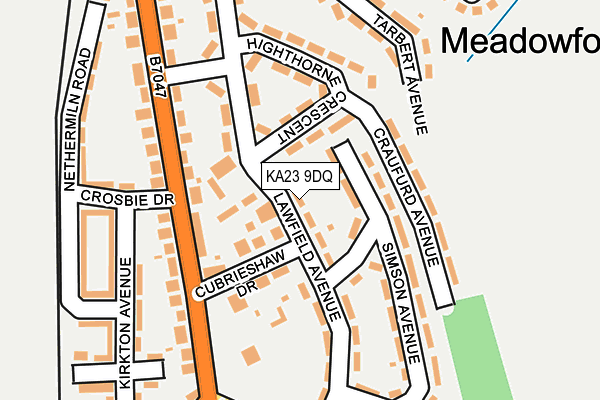 KA23 9DQ map - OS OpenMap – Local (Ordnance Survey)
