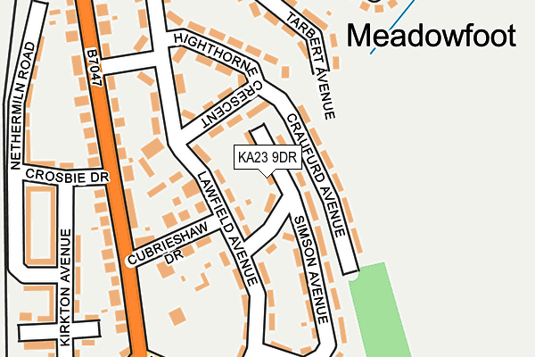KA23 9DR map - OS OpenMap – Local (Ordnance Survey)