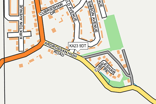KA23 9DT map - OS OpenMap – Local (Ordnance Survey)