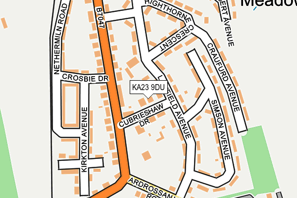 KA23 9DU map - OS OpenMap – Local (Ordnance Survey)