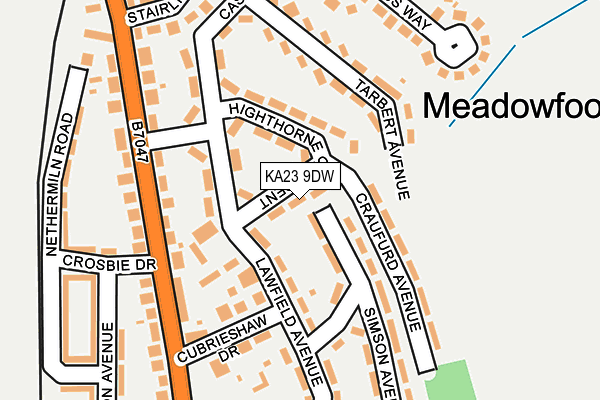 KA23 9DW map - OS OpenMap – Local (Ordnance Survey)