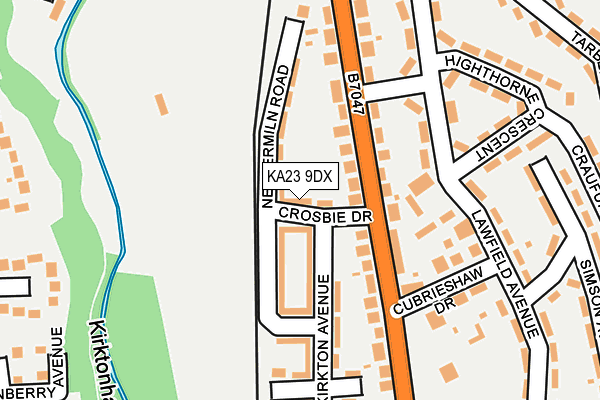 KA23 9DX map - OS OpenMap – Local (Ordnance Survey)