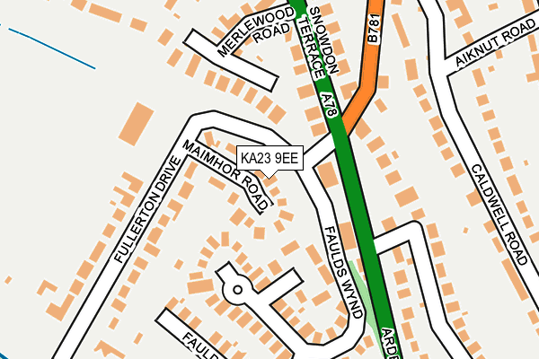 KA23 9EE map - OS OpenMap – Local (Ordnance Survey)