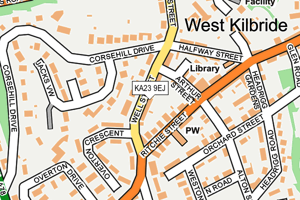 KA23 9EJ map - OS OpenMap – Local (Ordnance Survey)