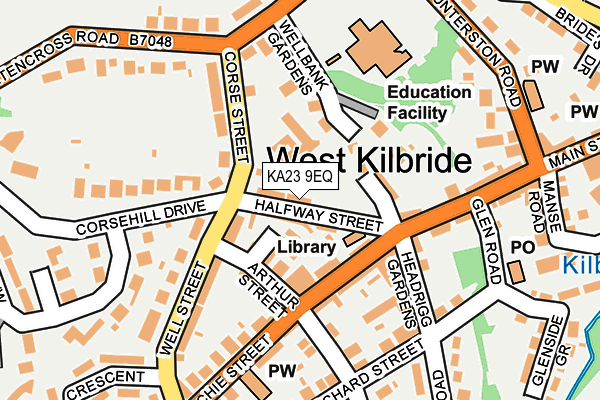 KA23 9EQ map - OS OpenMap – Local (Ordnance Survey)