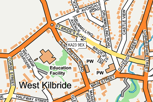 KA23 9EX map - OS OpenMap – Local (Ordnance Survey)