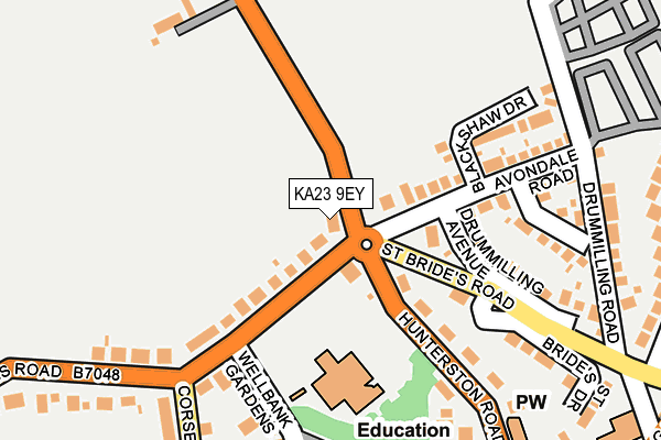 KA23 9EY map - OS OpenMap – Local (Ordnance Survey)