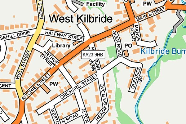 KA23 9HB map - OS OpenMap – Local (Ordnance Survey)