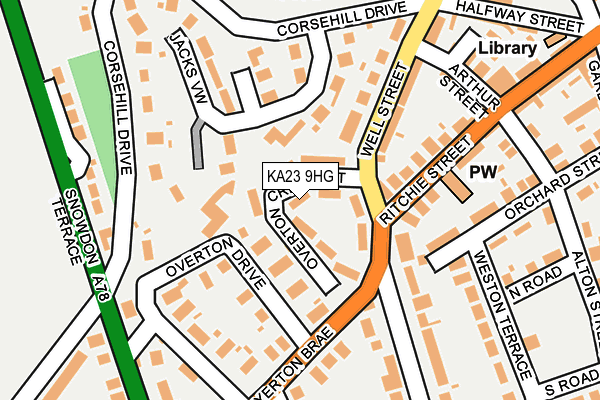 KA23 9HG map - OS OpenMap – Local (Ordnance Survey)