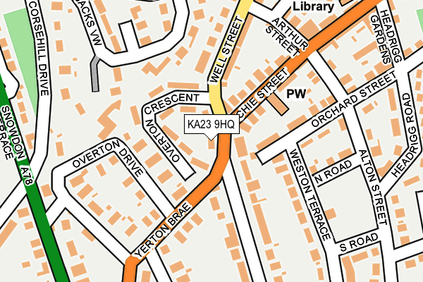 KA23 9HQ map - OS OpenMap – Local (Ordnance Survey)