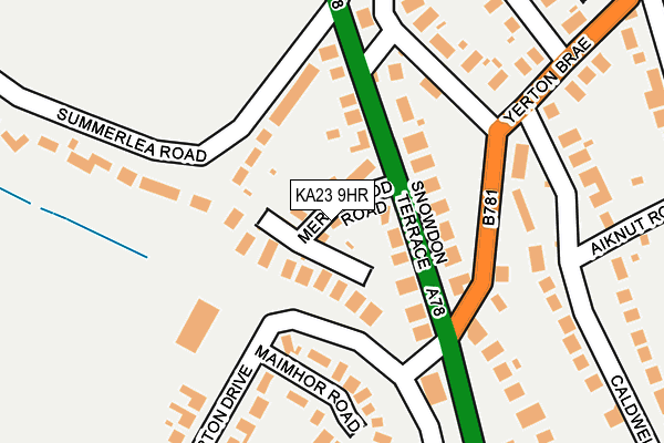 KA23 9HR map - OS OpenMap – Local (Ordnance Survey)