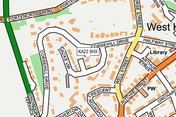 KA23 9HX map - OS OpenMap – Local (Ordnance Survey)