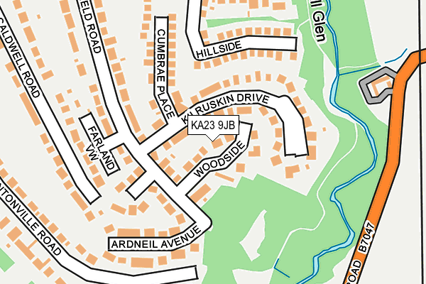 KA23 9JB map - OS OpenMap – Local (Ordnance Survey)