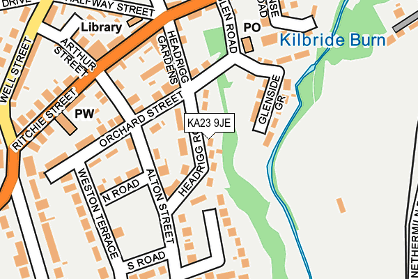 KA23 9JE map - OS OpenMap – Local (Ordnance Survey)