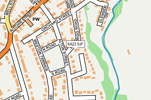 KA23 9JF map - OS OpenMap – Local (Ordnance Survey)