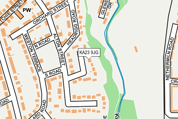 KA23 9JG map - OS OpenMap – Local (Ordnance Survey)