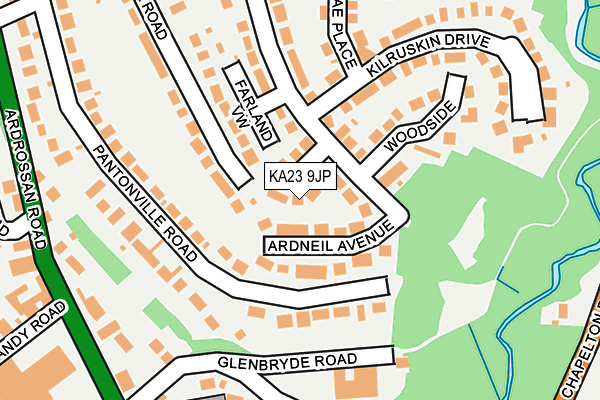 KA23 9JP map - OS OpenMap – Local (Ordnance Survey)