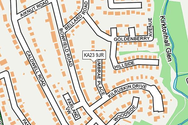 KA23 9JR map - OS OpenMap – Local (Ordnance Survey)