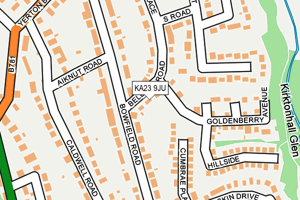 KA23 9JU map - OS OpenMap – Local (Ordnance Survey)