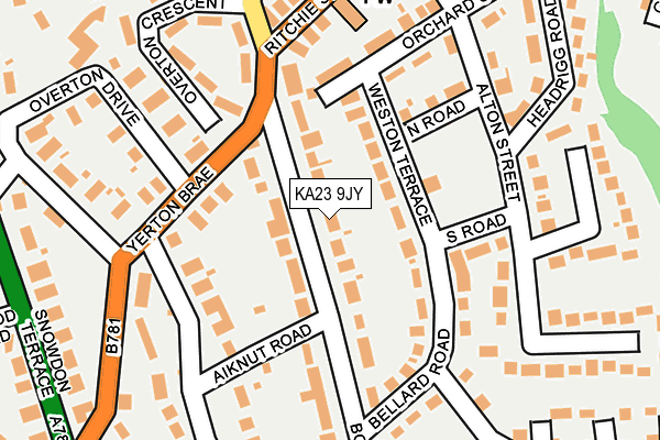 KA23 9JY map - OS OpenMap – Local (Ordnance Survey)