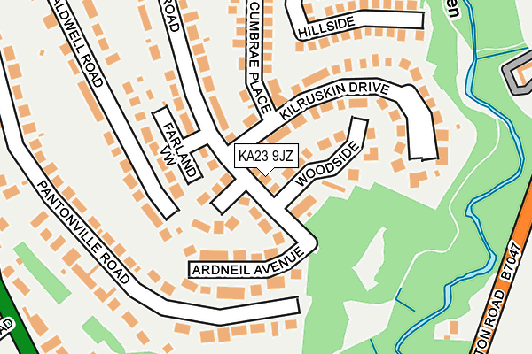 KA23 9JZ map - OS OpenMap – Local (Ordnance Survey)